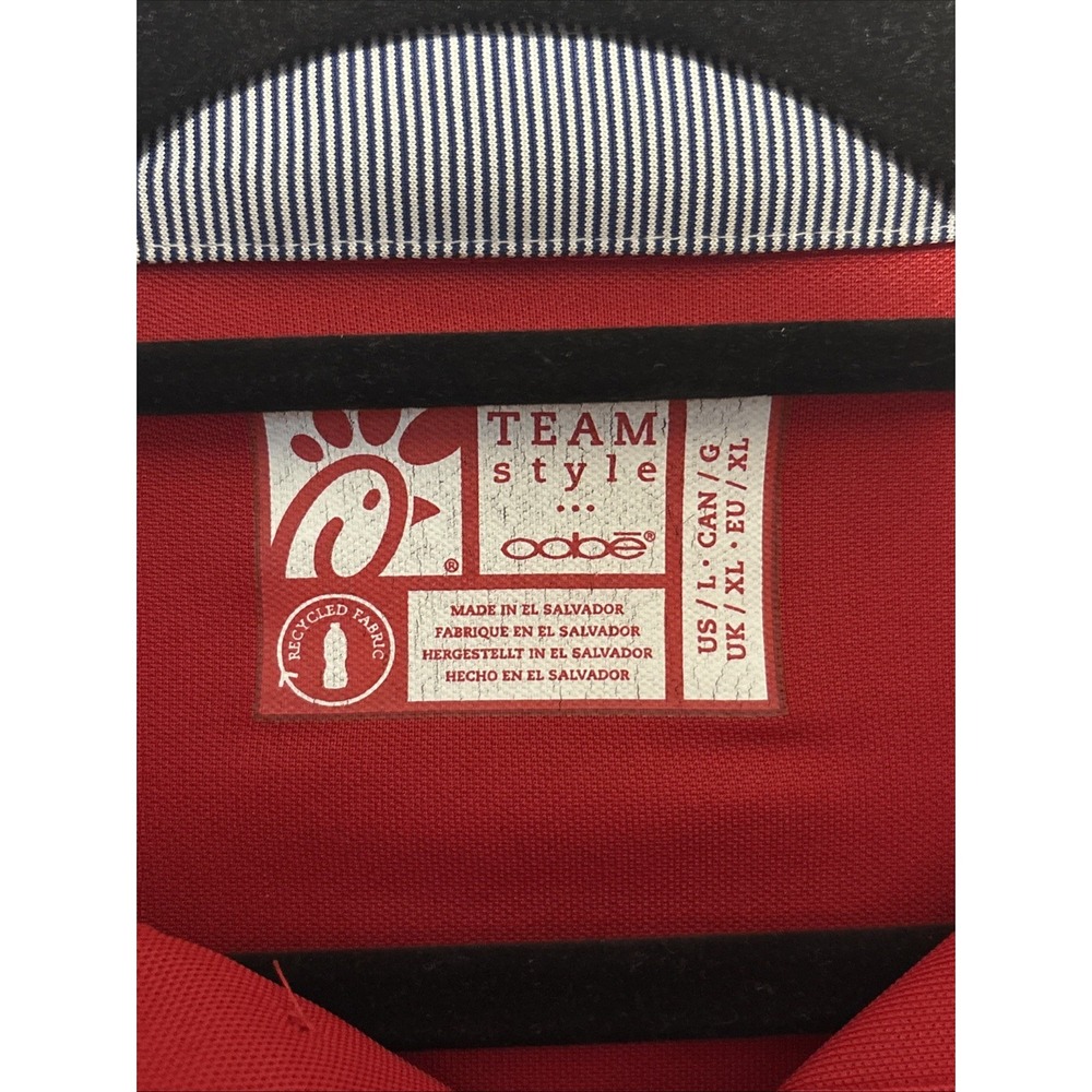 Chick-Fil-A OOBE Team Style Short Sleeve Polo Uniform Work Shirt Mens XL - Picture 2 of 4